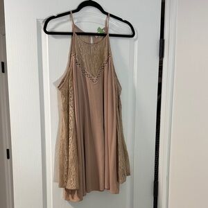 Love Riche Beige Lace Dress